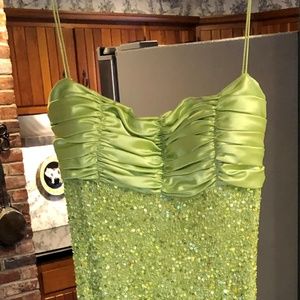 SCALA Sequin Prom Dress/Gown - Lime Green - Size L